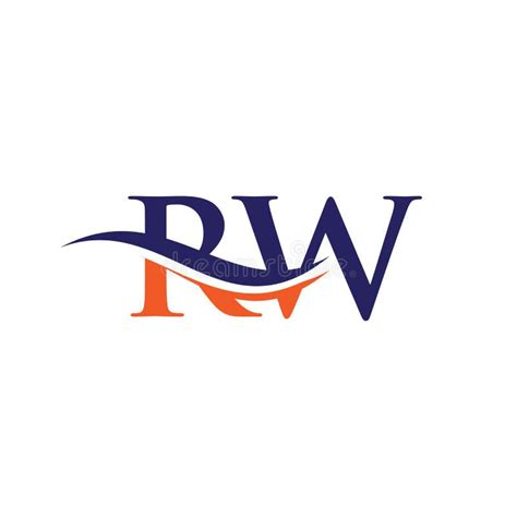 RW Logo Design Vector. Swoosh Letter RW Logo Design Stock Vector - Illustration of design ...