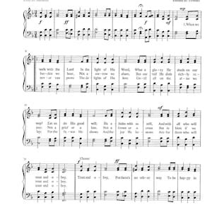 Trust and Obey Digital Hymn Tune Sheet Music Key of F - Etsy