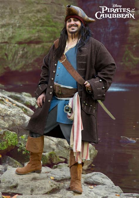 Plus Size Men's Authentic Captain Jack Sparrow Costume