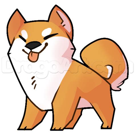 how to draw a shiba inu step 12 Chibi Drawings, Kawaii Drawings, Cartoon Drawings, Animal ...