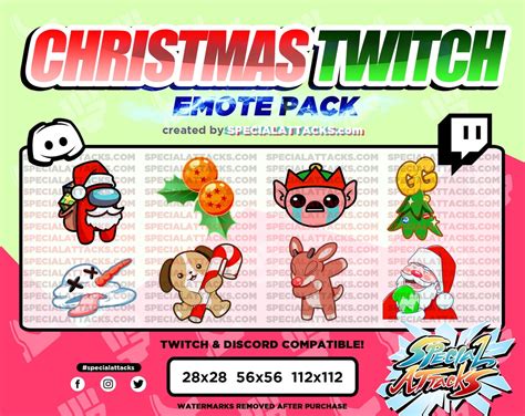 8 Twitch Discord Christmas Holiday Emotes Pack Santa Claus / - Etsy