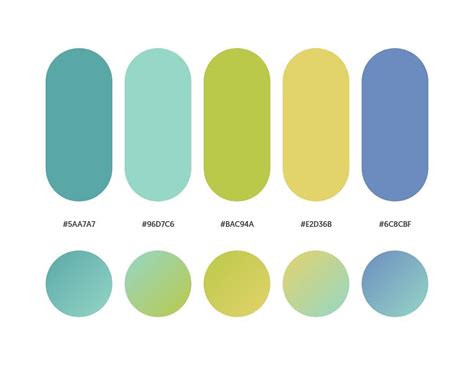 32 Beautiful Color Palettes With Their Corresponding Gradient Palettes