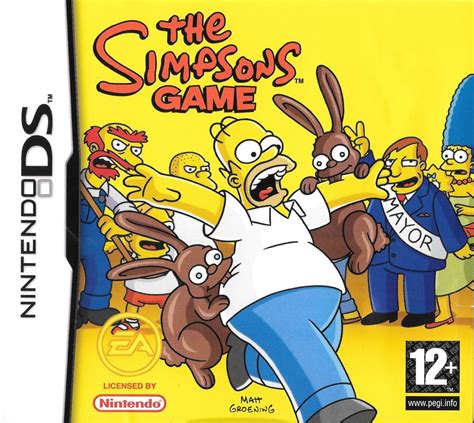 The Simpsons Game (2007) Nintendo DS box cover art - MobyGames