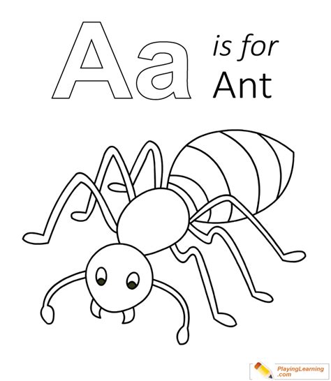 A Is For Ant Coloring Page | Free A Is For Ant Coloring Page