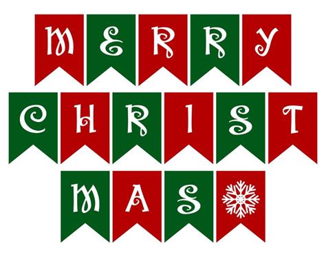 Merry Christmas Banner Printable | Merry christmas printable, Merry christmas banner printable ...