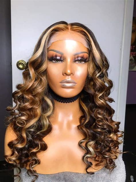 Lace Front Human Hair Wigs Honey Blonde Lace Front Wigs Ombre 18inch 150% Density