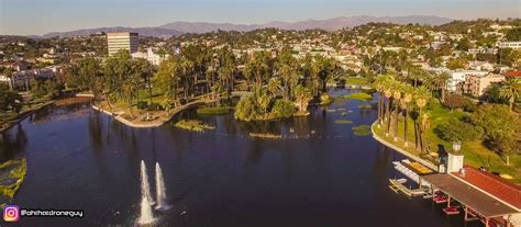 Echo Park Lake - Drone Photography