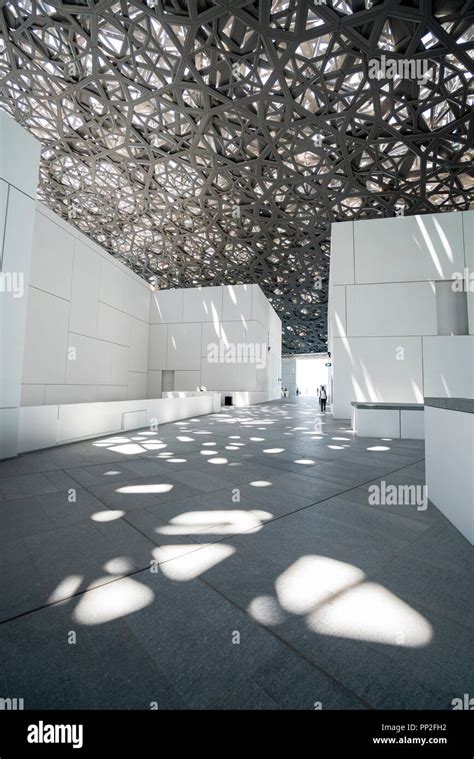 Interior of the Louvre Abu Dhabi at Saadiyat Island Cultural District ...