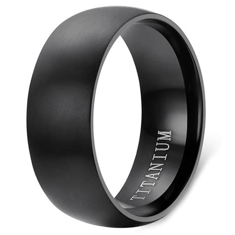 Men's Black Titanium Ring - BijouxStore - webid:833