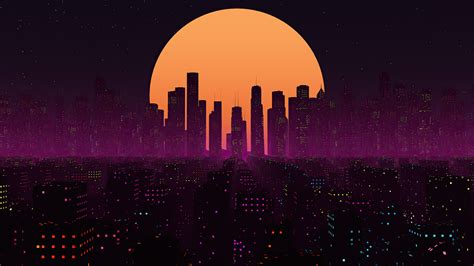 1920x1080 Retrowave City Sunset 4k Laptop Full HD 1080P ,HD 4k Wallpapers,Images,Backgrounds ...