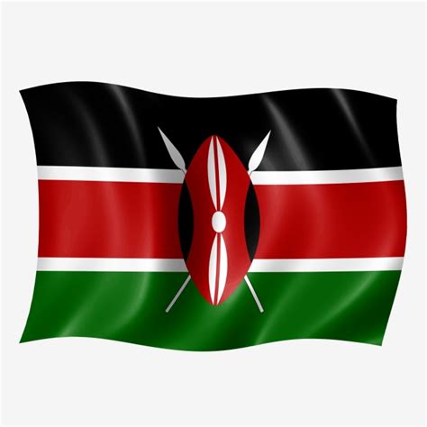 Kenya Flag Clipart Vector, Kenya Waving Flag, Waving, Flag, Wave PNG ...