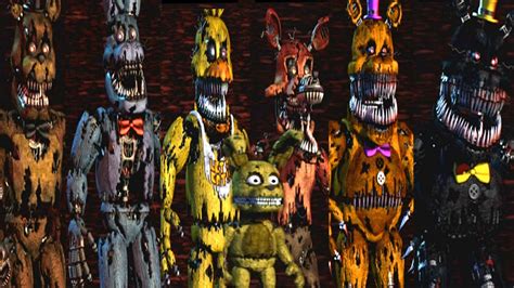 Five Nights at Freddy's 4 All Animatronics | Secret Nightmare ...