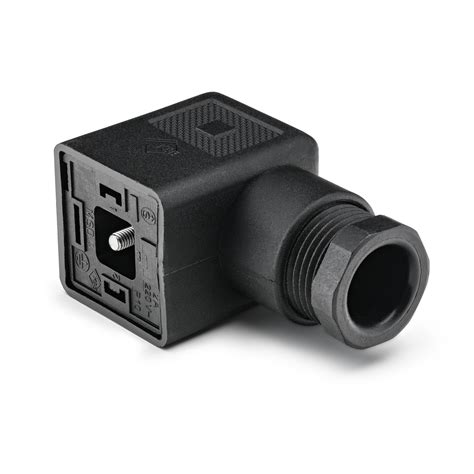 Rectangular DIN Connector with rectifier, rated for 230V - 2A - Solenoid Ninja