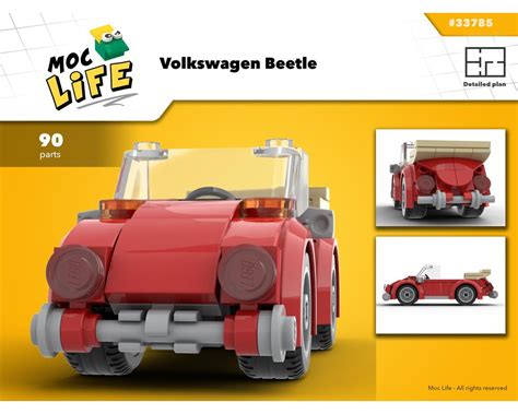 LEGO MOC Volkswagen Beetle by MocLife | Rebrickable - Build with LEGO