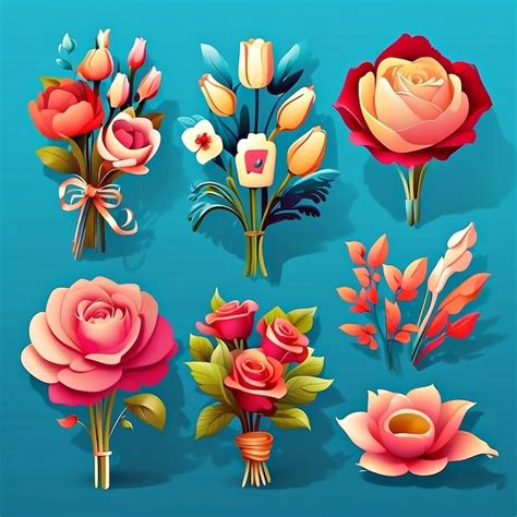 Flower bouquet vectors | Premium AI-generated image