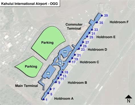 Maui Kahului OGG Airport Terminal Map