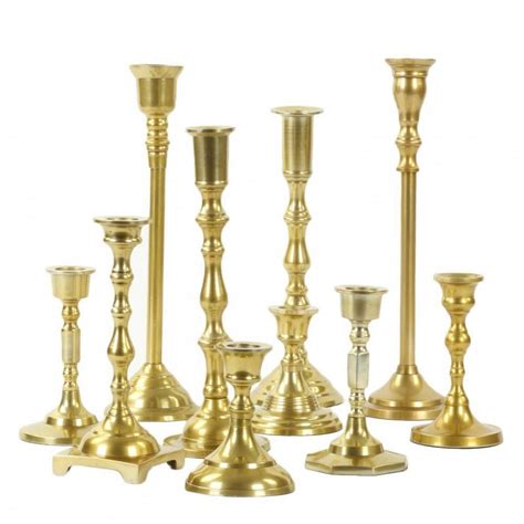 Gold Taper Candlestick Holders – Eclectic Shapes & Sizes | I Do Events