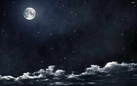 Night Sky Moon Hd Background