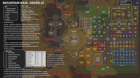 Mountain Base Plan (Haven v2) *Large image : RimWorld