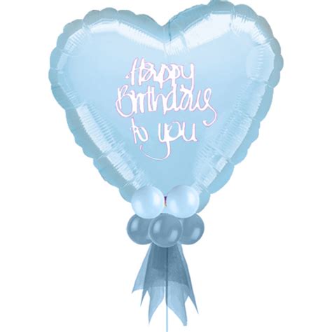 Personalised Large 36" Light Blue Heart Balloon | Magic Balloons