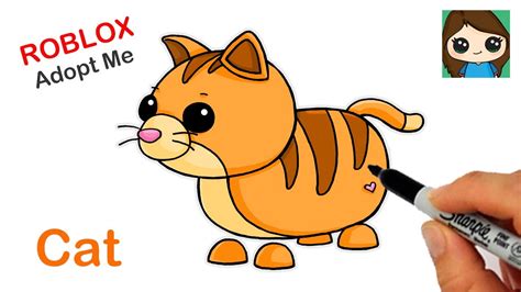 How to Draw a Cat 🐱 Roblox Adopt Me Pet - YouTube