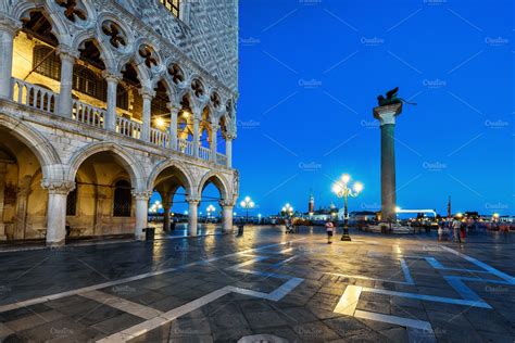 Piazza San Marco at night | Architecture Stock Photos ~ Creative Market