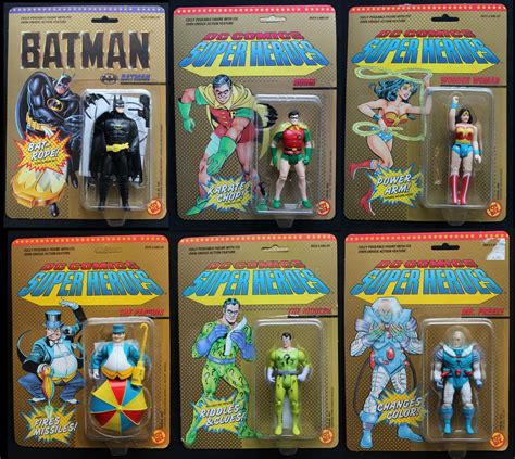 DC Comics Super Heroes and Batman Carded FIgures LOT of 6 Toy Biz 1989 RARE HTF | Super heros ...