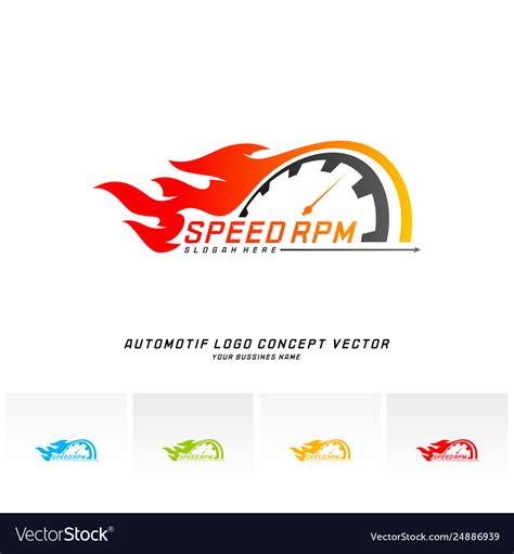 Speed logo design fast speedometer logo design Vector Image