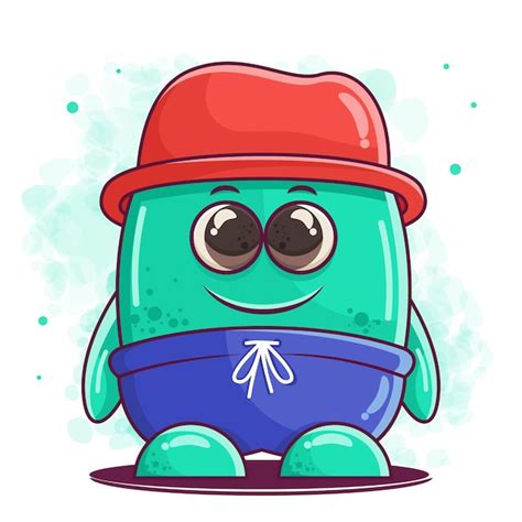 Premium Vector | Cute green monster cartoon