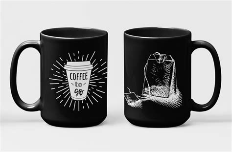 Great ideas for customizing black coffee mugs