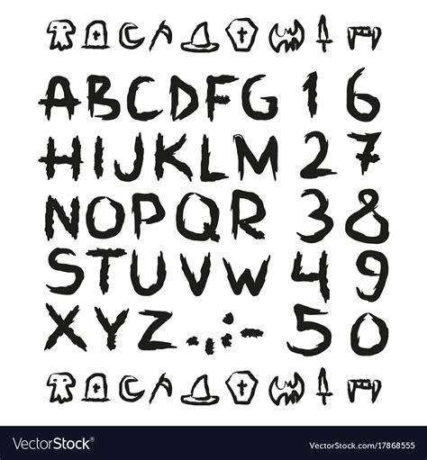 Scary Letter Fonts Alphabet