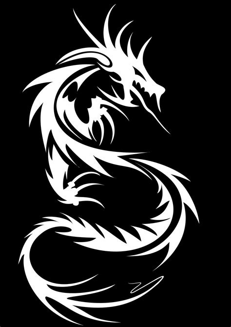 Dragon Black And White Wallpapers - Wallpaper Cave