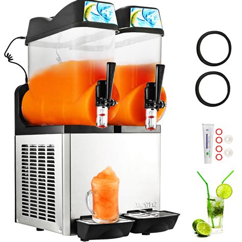 VEVORbrand Commercial Slushy Machine, 24L 1600W Stainless Steel ...