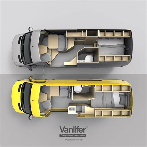 VANLIFER Converions - Mercedes Sprinter layouts | Van life diy, Van conversion interior, Van life