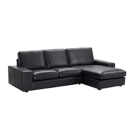 Ikea Kivik Leather Sectional Sofa & Storage Ottoman - AptDeco