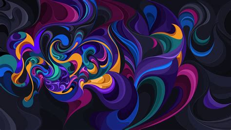 Desktop Wallpaper Colorful, Abstract, Curves, Designs, 4k, Hd Image ...