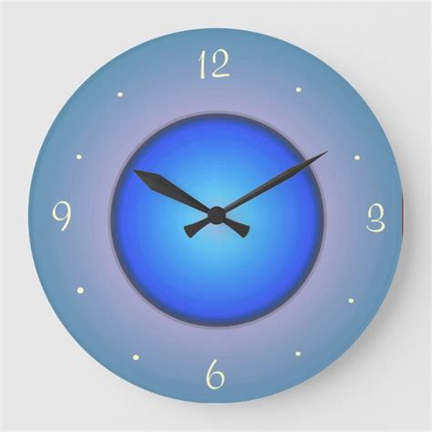 Round Blue/Aqua>Wall Clock | Zazzle