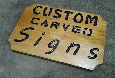 Custom Carved Signs CNC Mill by RaptorArts on DeviantArt