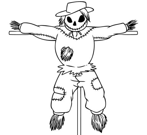 Free Printable Scarecrow Coloring Pages For Kids