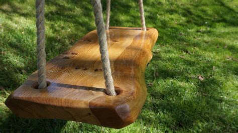 Natural Edged Solid Oak Tree Swing - Adult – The Fine Wooden Article Company