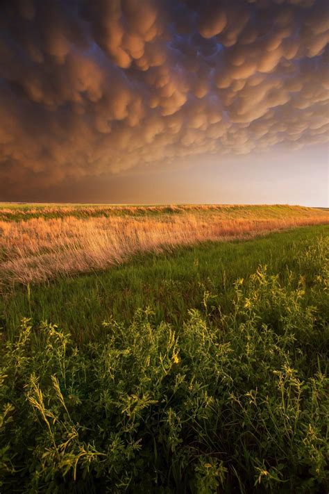 Destination of the day: Mammatus clouds at sunset. Taken in Kansas a ...