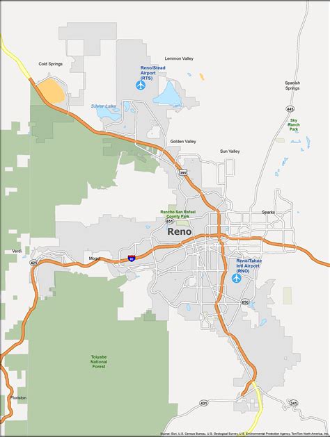 Reno Nevada Map - GIS Geography