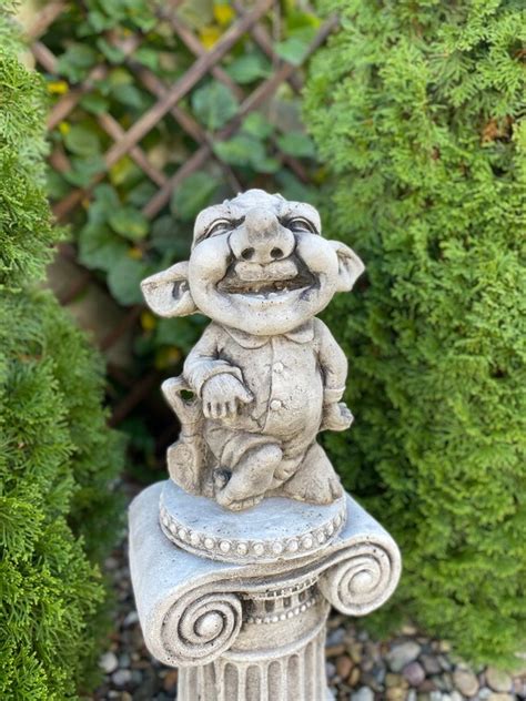 Troll Troll Statue Troll With Shovel Gothic Fantasy Garden | Etsy