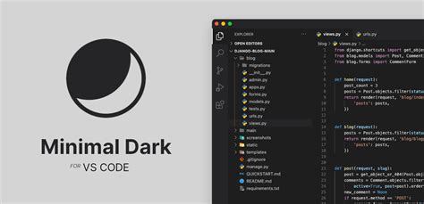 GitHub - sadra1f/minimal-dark-vscode-theme: A dark theme for Visual Studio Code