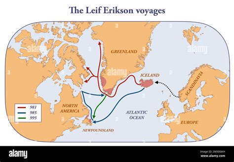 Leif Ericson Voyage Map