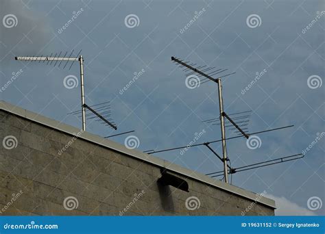 Old Analog Television Antenna Stock Photo - Image of reception ...