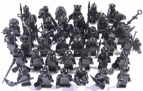 All Black custom Lego Minifig army | Custom LEGO Minifigures