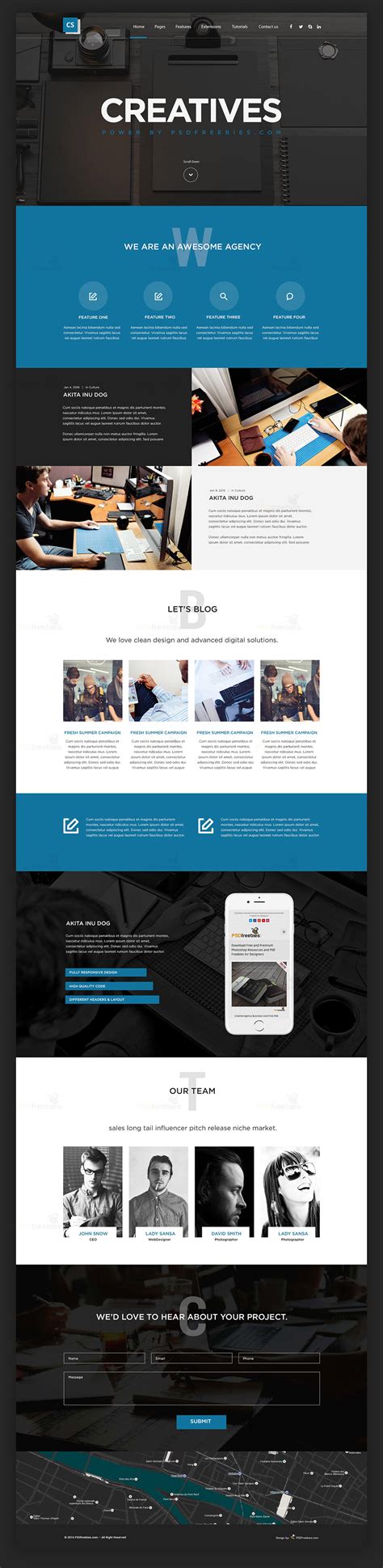 Free Psd Website Templates For Business – PARAHYENA