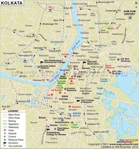 Kolkata Map, City Map of Kolkata, India