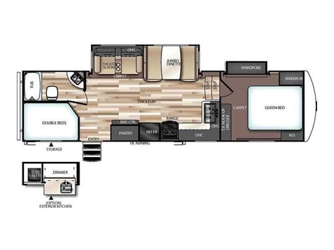 Rv Floor Plans With Bunk Beds